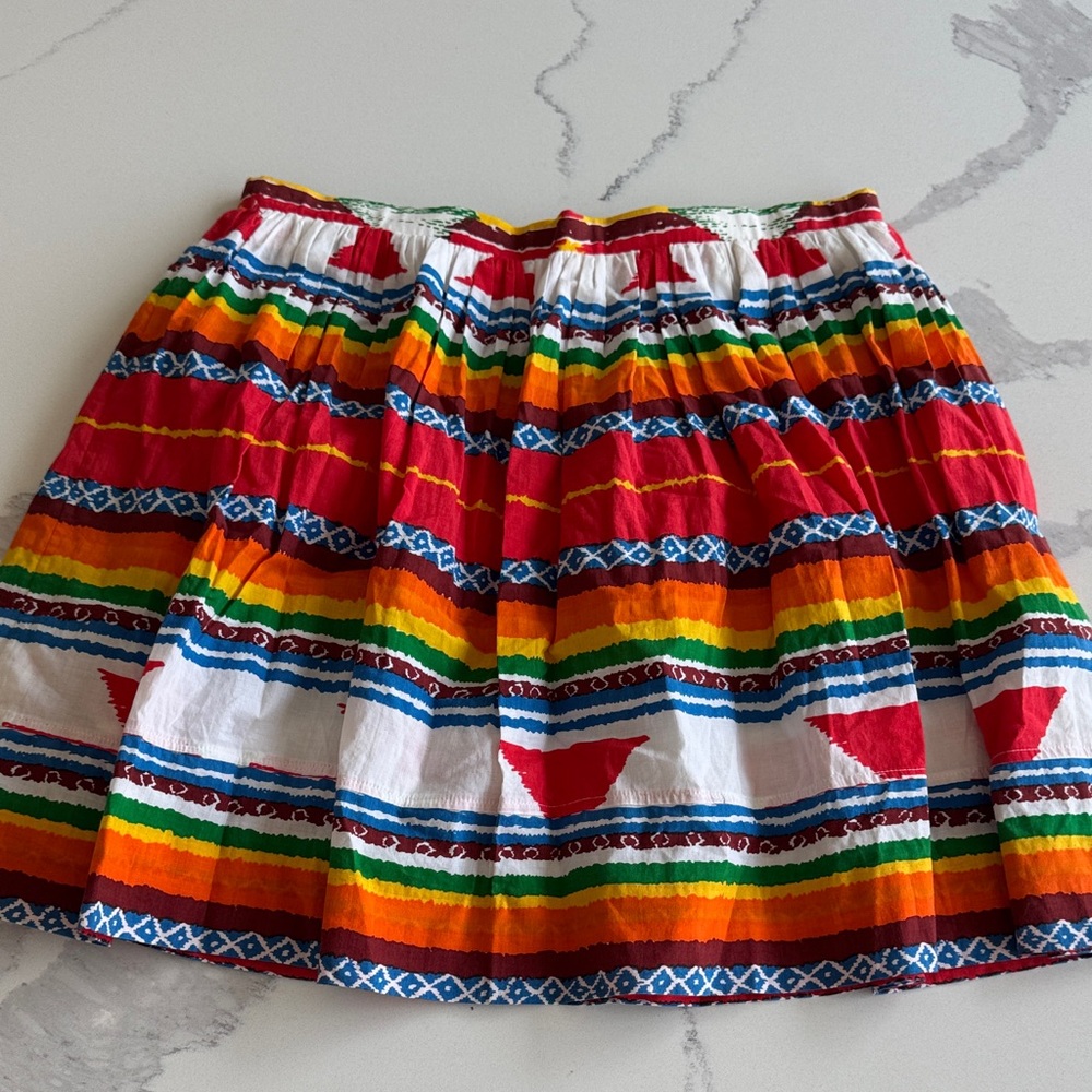Vintage Tracy Feith Made in USA 100% cotton Seminole Native American print skirt